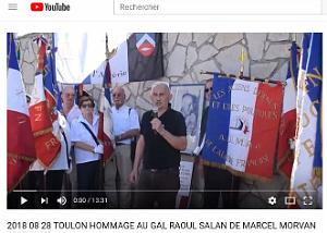 VIDEO 2018 08 28 TOULON HOMMAGE AU GENERAL RAOUL SALAN 